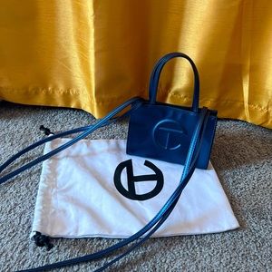 Mini Telfar Cobalt bag